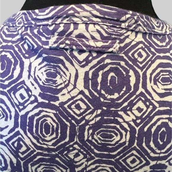 Simply Vera ~ Vera Wang, Purple & White Geometric Print Pullover Top , size PL - Picture 5 of 10